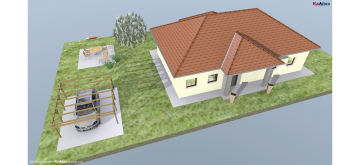Rozostavaná novostavba 4 izb. bungalovou na pozemku 613 m2 v obci Uhrovec